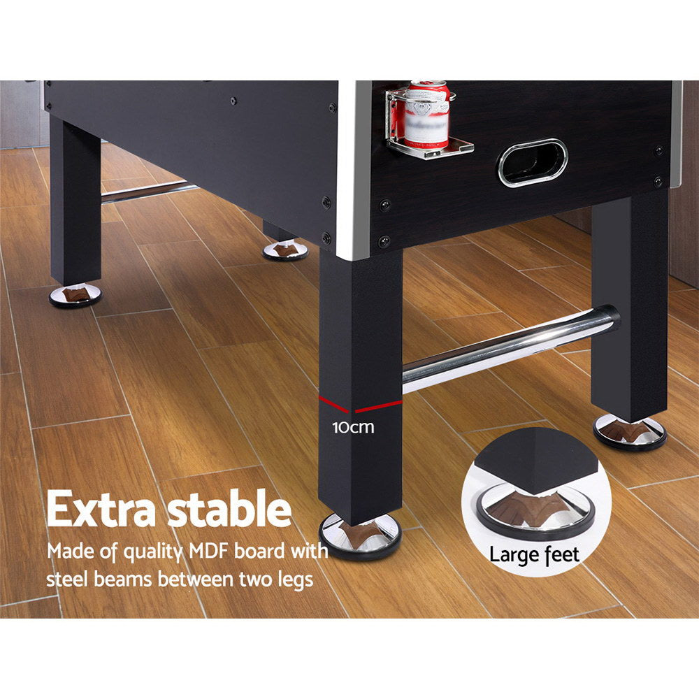5FT Soccer Table Foosball Football Game Home Family Party Gift Playroom Black SOCCER-5F-140-AB