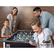 5FT Soccer Table Foosball Football Game Home Family Party Gift Playroom Black SOCCER-5F-140-AB