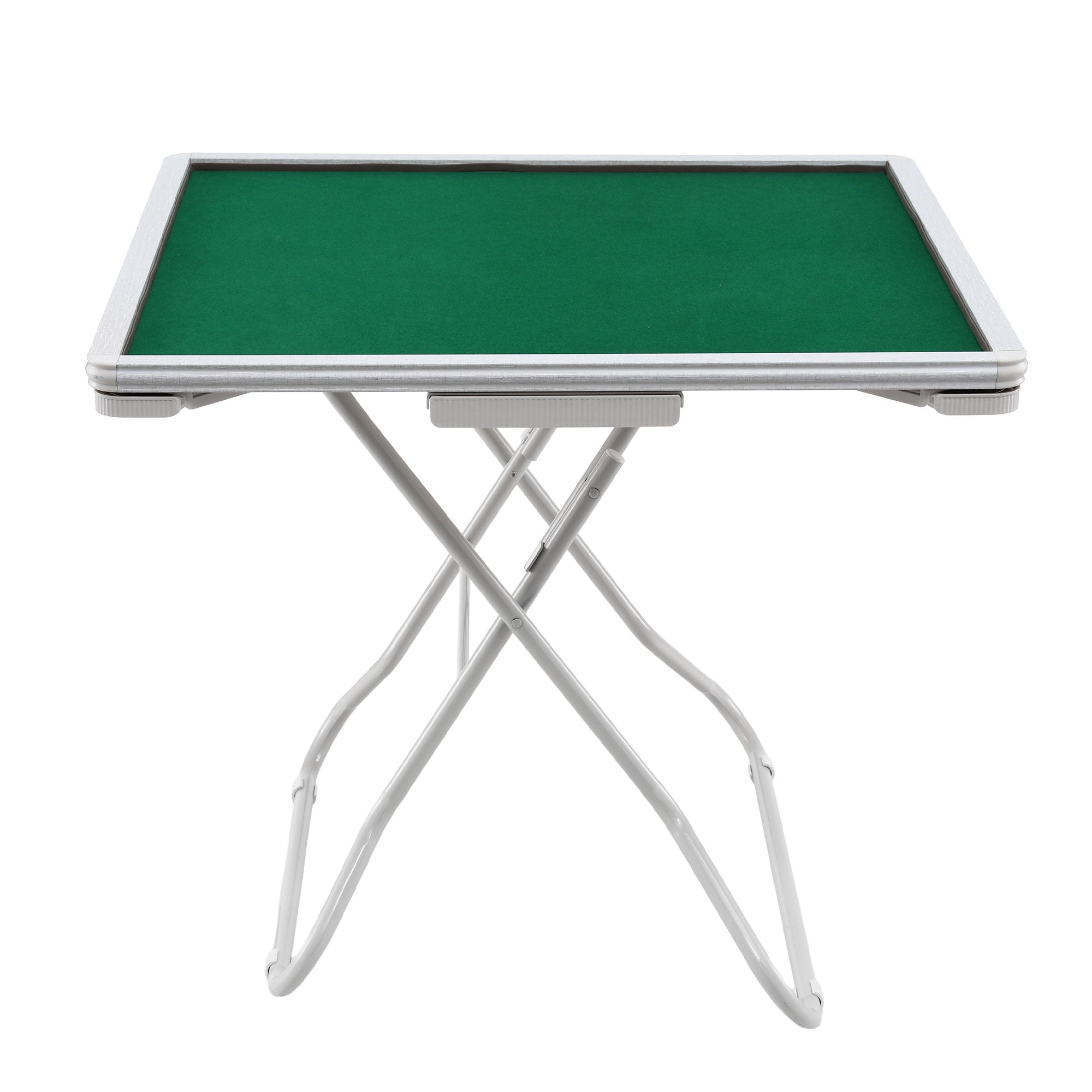 Folding Mahjong Table for Home with 4 Drawers and Cup Holders Green SOCCER-88MJ-FOLD-WH