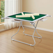 Folding Mahjong Table for Home with 4 Drawers and Cup Holders Green SOCCER-88MJ-FOLD-WH