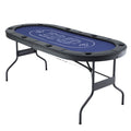Poker Table Top Folding Poker Table 8 Player 183cm SOCCER-8POK-FOLD-BL