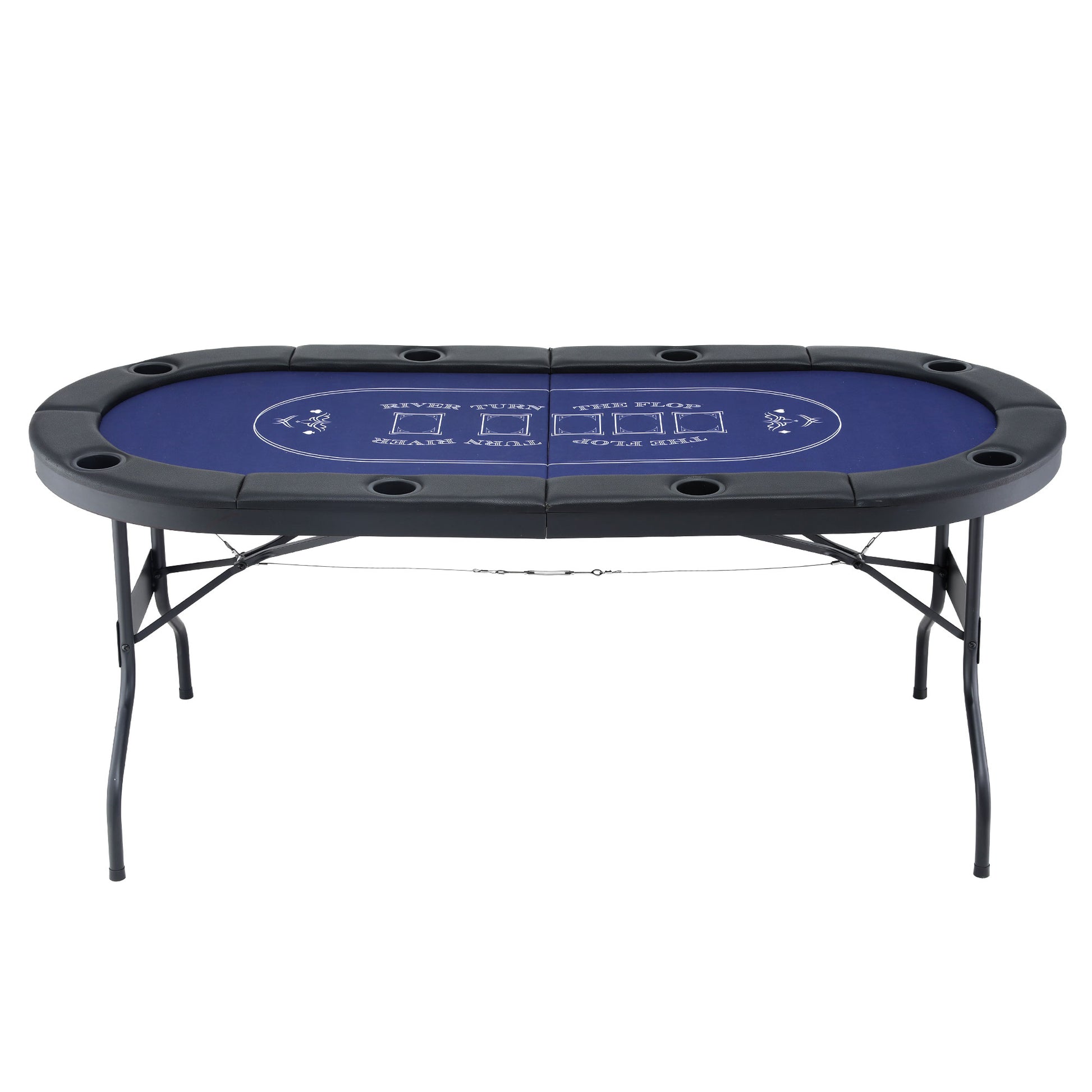 Poker Table Top Folding Poker Table 8 Player 183cm SOCCER-8POK-FOLD-BL