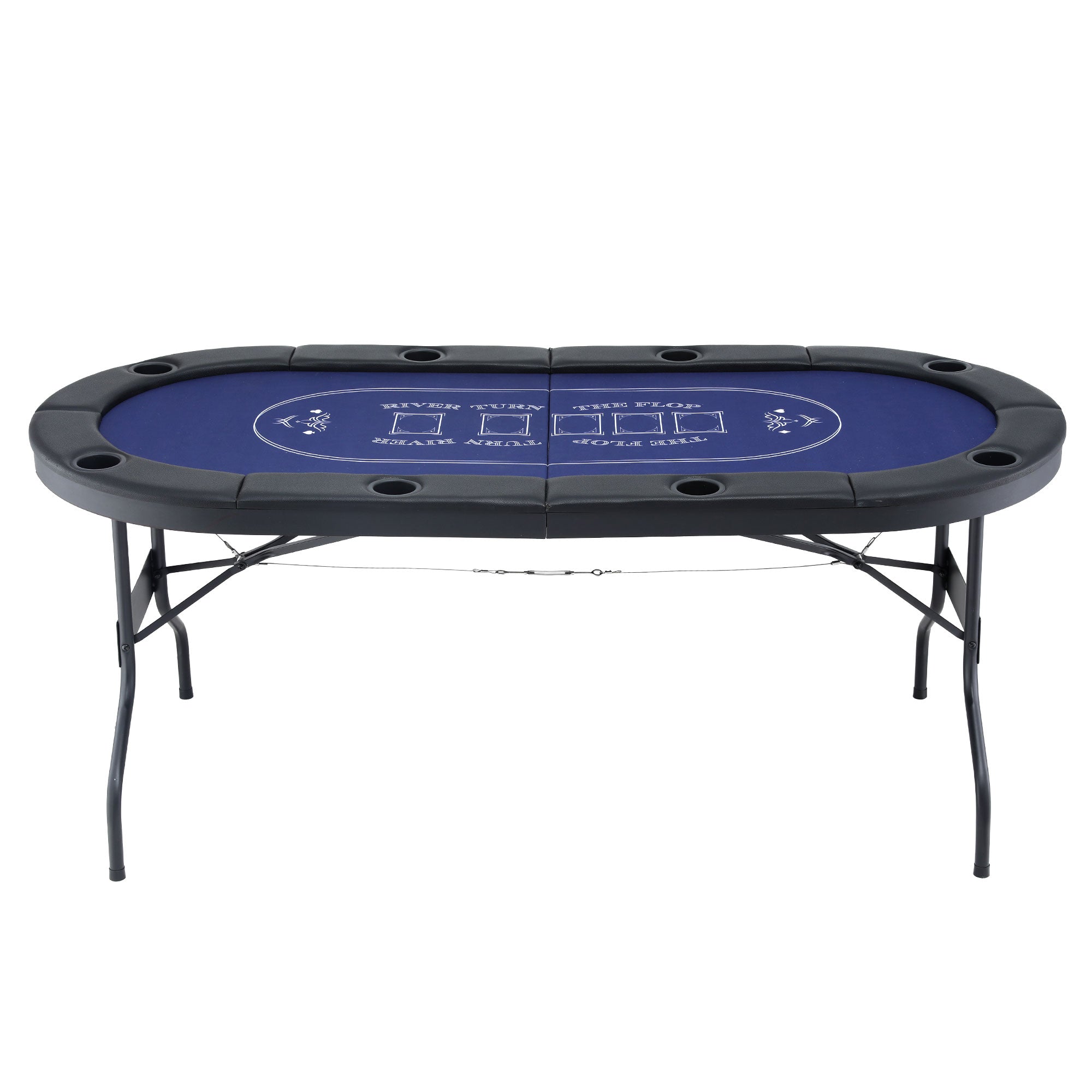 Poker Table Top Folding Poker Table 8 Player 183cm SOCCER-8POK-FOLD-BL