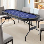 Poker Table Top Folding Poker Table 8 Player 183cm SOCCER-8POK-FOLD-BL