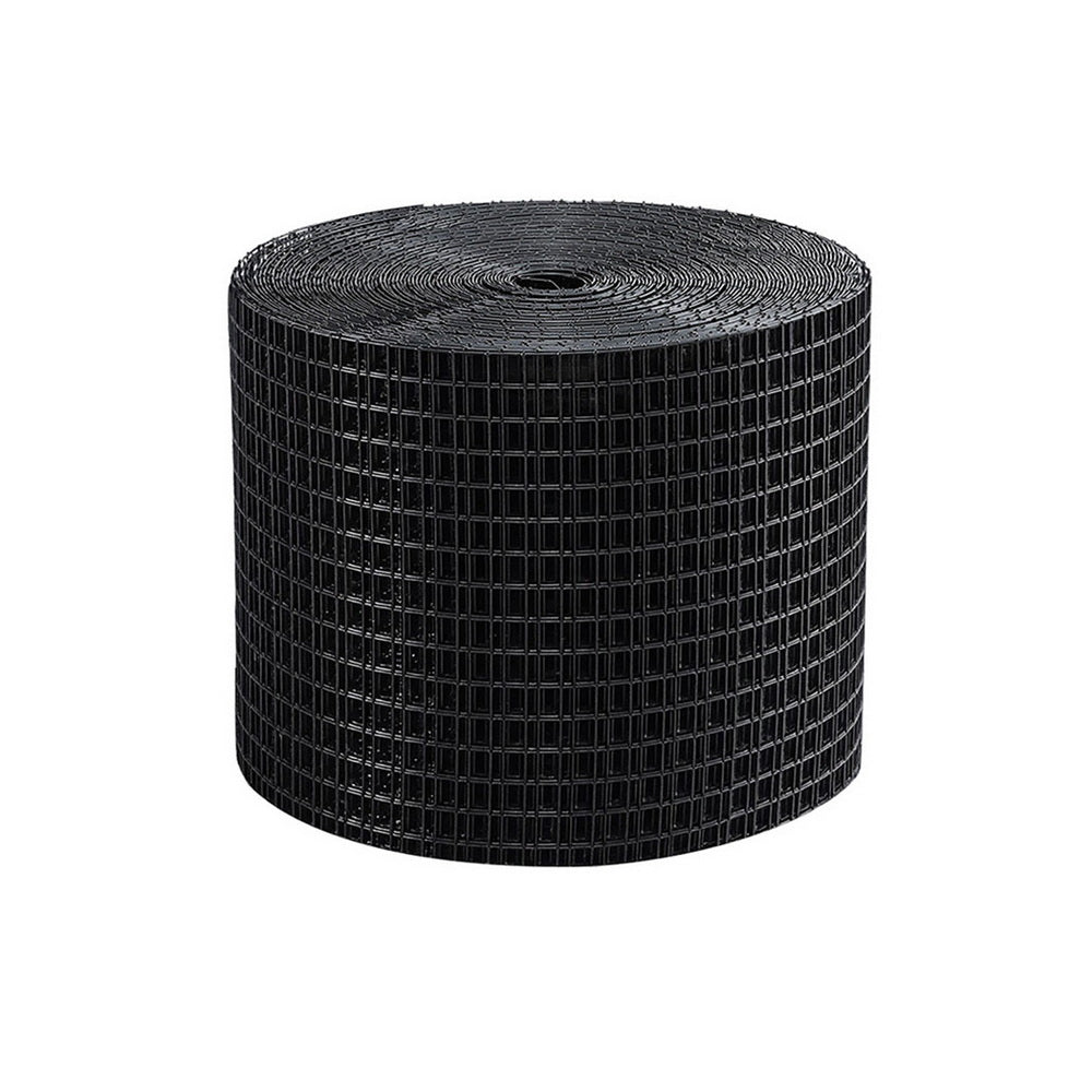 Gardeon 20cm x 30M Solar Panel Bird Guard Mesh Critter Guard Roll Kit with Rust-Proof PVC Coating SOLAR-MESH-30M-BK