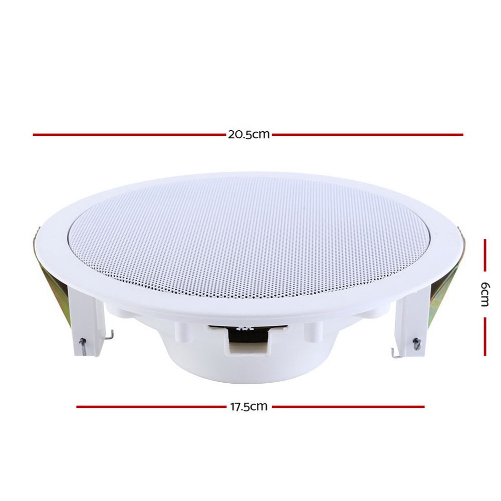 2 x 6" In Ceiling Speakers Home 80W Speaker Theatre Stereo Outdoor Multi Room SPK-CEILING-MSR127