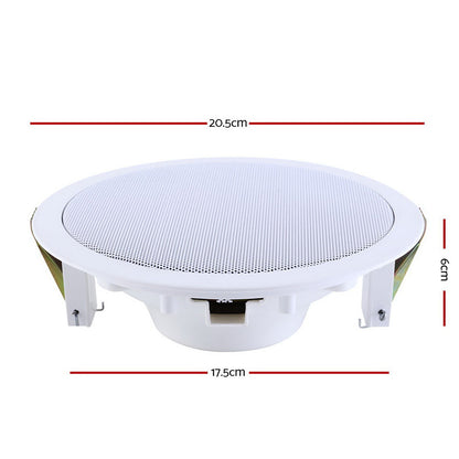 2 x 6" In Ceiling Speakers Home 80W Speaker Theatre Stereo Outdoor Multi Room SPK-CEILING-MSR127