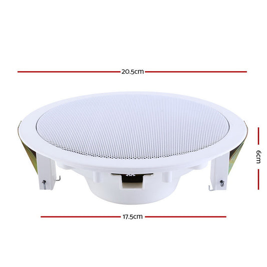 2 x 6" In Ceiling Speakers Home 80W Speaker Theatre Stereo Outdoor Multi Room SPK-CEILING-MSR127