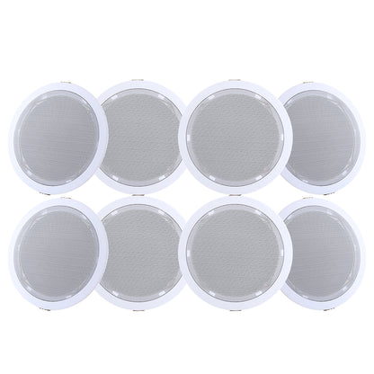 Giantz 6 Inch Ceiling Speakers In Wall Speaker Home Audio Stereos Tweeter 8pcs SPK-CEILING-MSR127X4