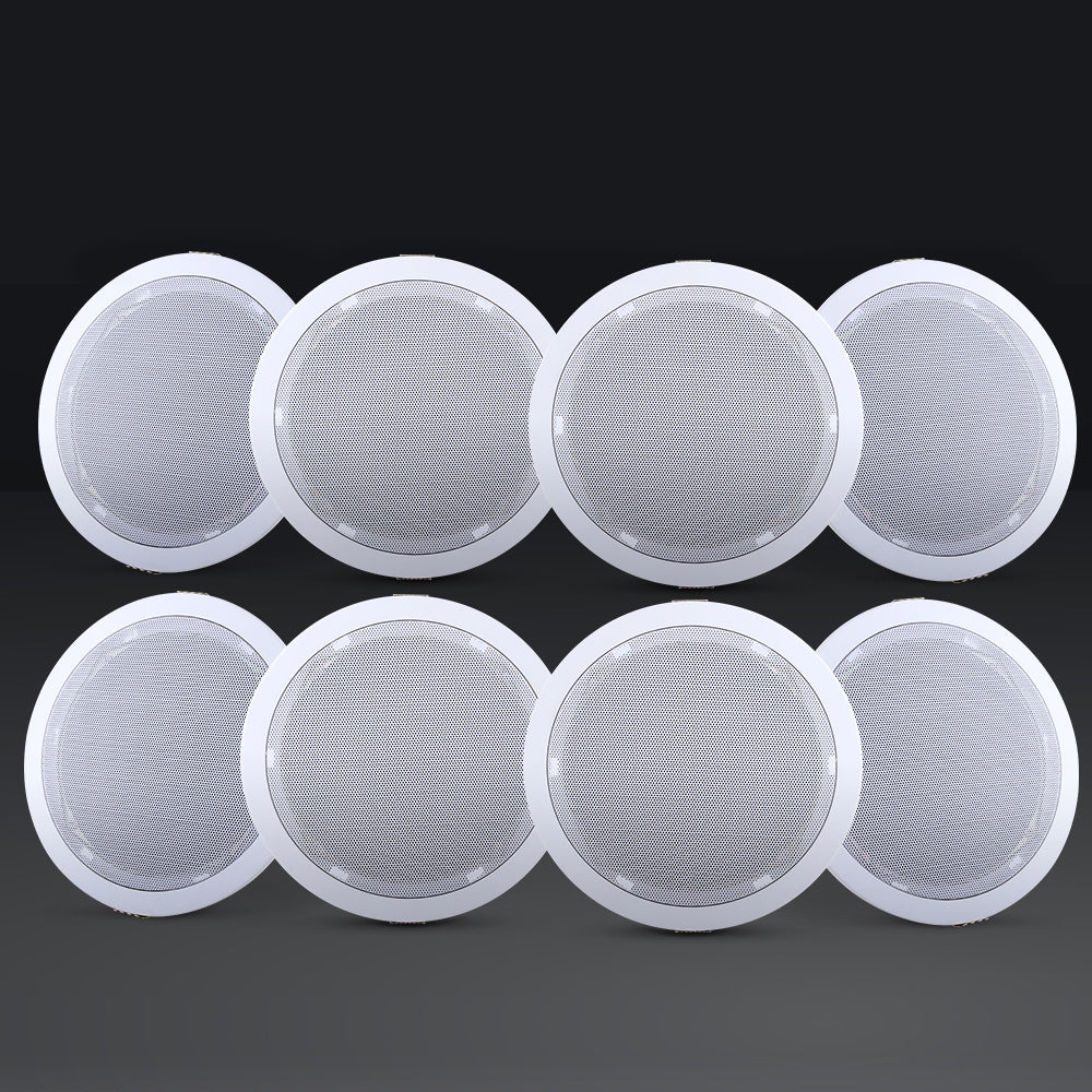 Giantz 6 Inch Ceiling Speakers In Wall Speaker Home Audio Stereos Tweeter 8pcs SPK-CEILING-MSR127X4