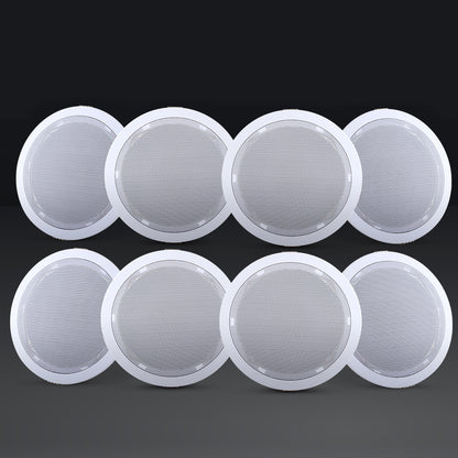 Giantz 6 Inch Ceiling Speakers In Wall Speaker Home Audio Stereos Tweeter 8pcs SPK-CEILING-MSR127X4