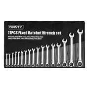 Giantz 17pcs Ratchet Spanner Set Metric 6MM-30MM SPN-630-OE17-SL