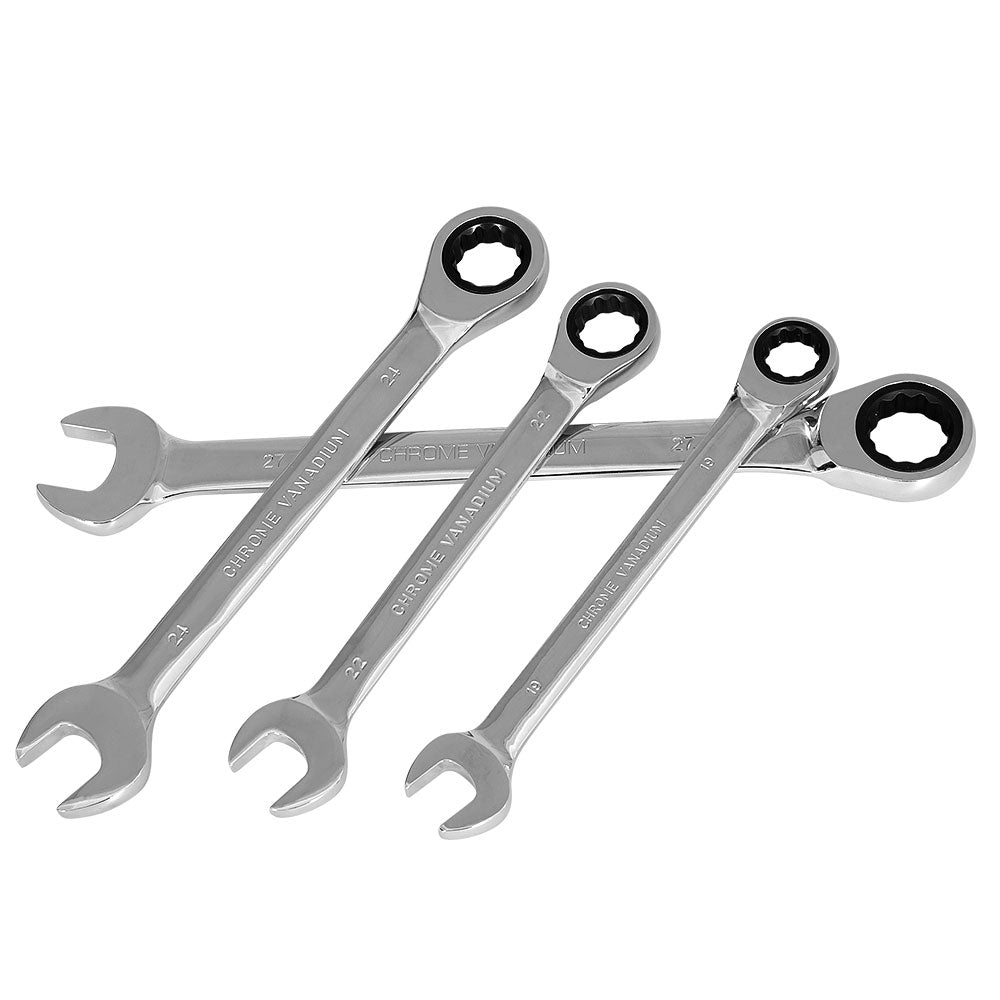 Giantz 17pcs Ratchet Spanner Set Metric 6MM-30MM SPN-630-OE17-SL
