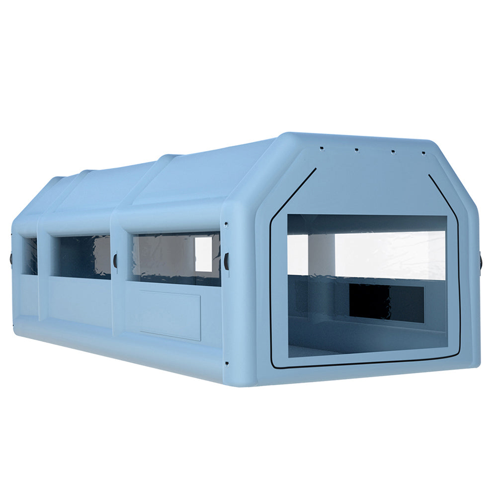 Giantz Inflatable Spray Booth 10X5M Car Paint Tent Filter System 2 Blowers SPRAY-BOOTH-10X5-BL-ABC