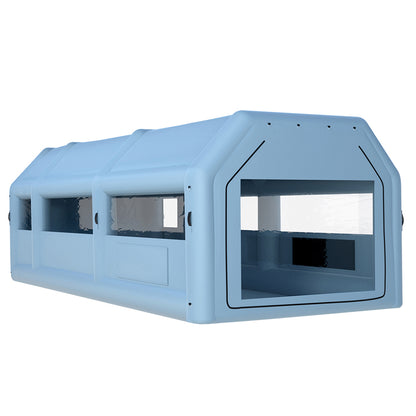 Giantz Inflatable Spray Booth 10X5M Car Paint Tent Filter System 2 Blowers SPRAY-BOOTH-10X5-BL-ABC
