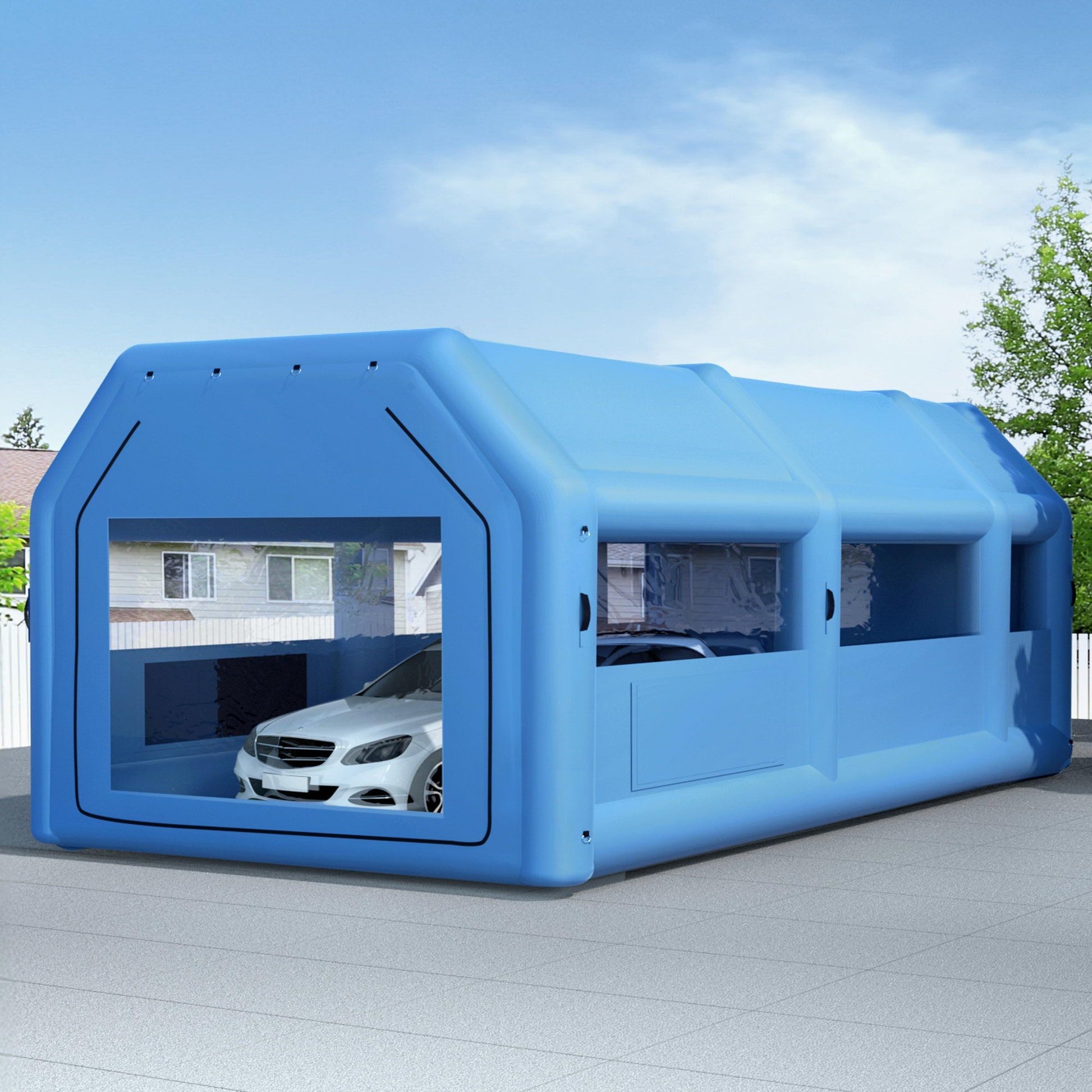 Giantz Inflatable Spray Booth Car Paint Tent 1000X500X350cm 2 Blowers Filter Mobile Garage Workstation SPRAY-BOOTH-10X5-NB-ABC