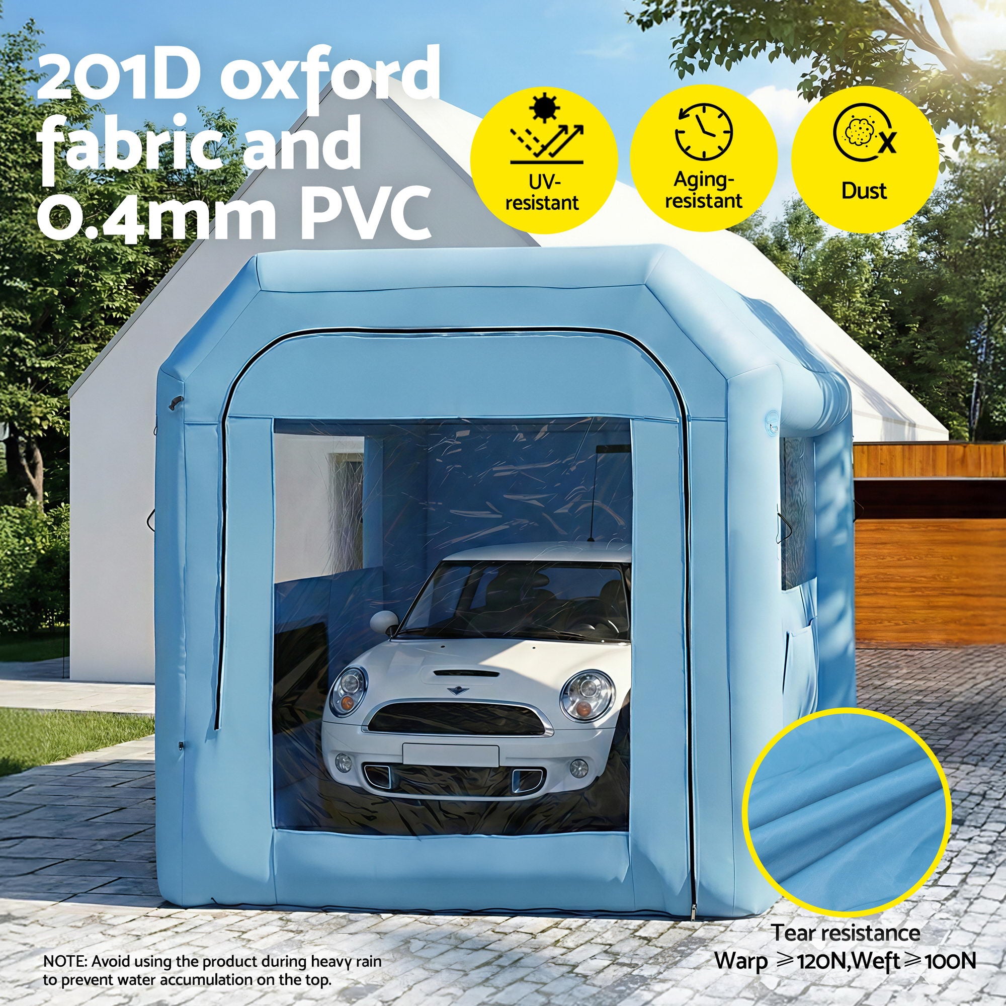 Giantz Inflatable Paint Booth 2.5X2.5X3M Inflatable Spray Booth with 550W Powerful Blower and Air Filter SPRAY-BOOTH-3X2.5-BL