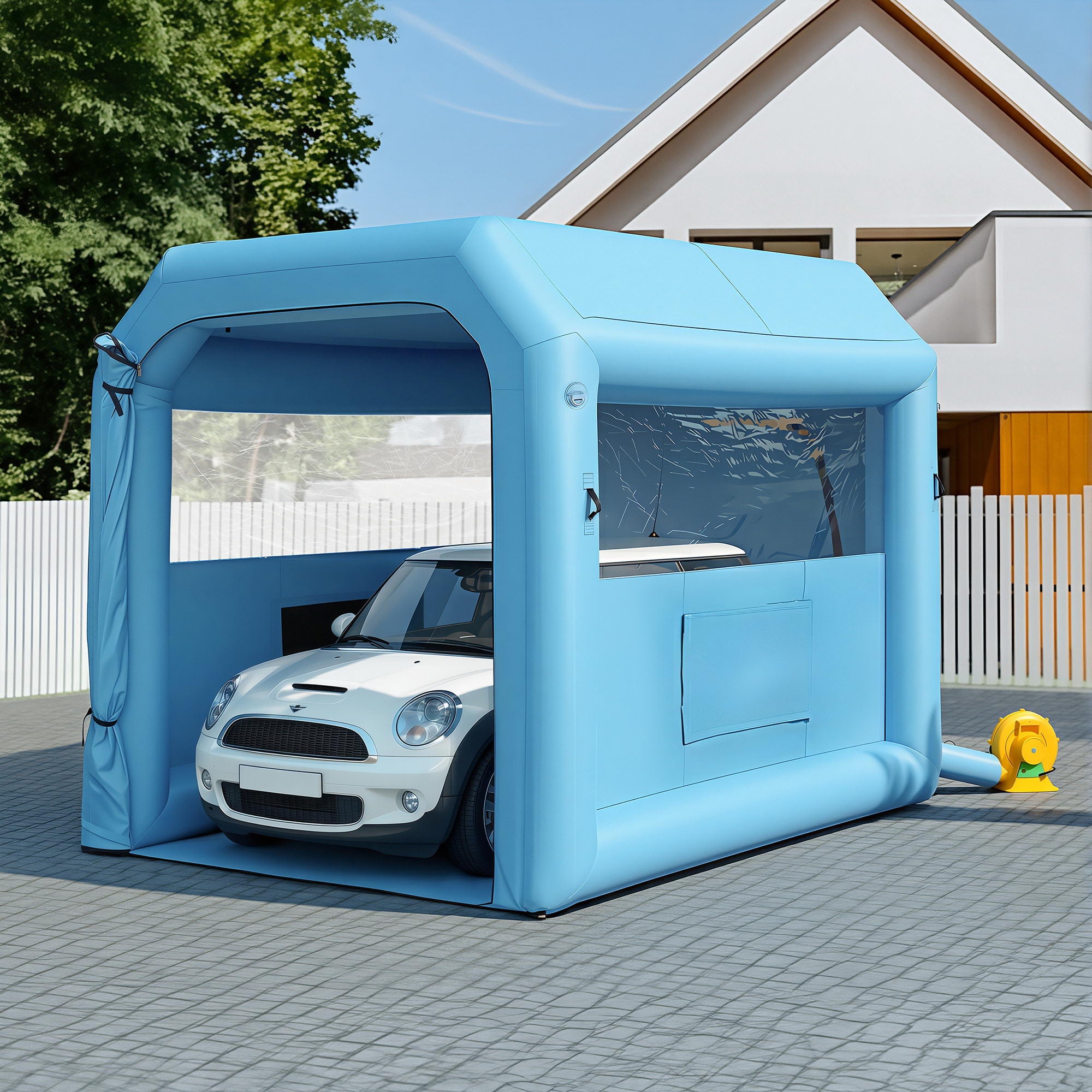Giantz Inflatable Paint Booth 2.5X2.5X3M Inflatable Spray Booth with 550W Powerful Blower and Air Filter SPRAY-BOOTH-3X2.5-BL