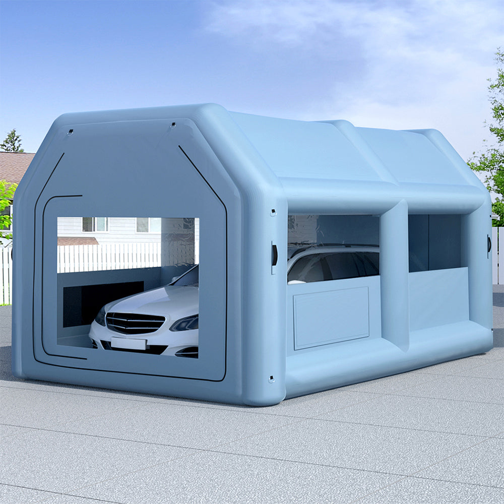 Giantz Inflatable Spray Booth 4X3M Car Paint Tent Filter System Blower SPRAY-BOOTH-4X3-BL