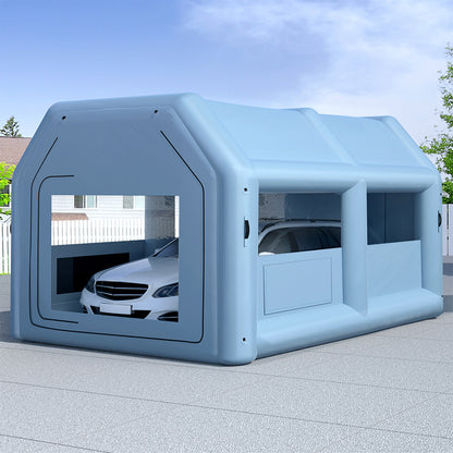 Giantz Inflatable Spray Booth 4X3M Car Paint Tent Filter System Blower SPRAY-BOOTH-4X3-BL