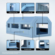 Giantz Inflatable Spray Booth 8.5X4.6M Car Paint Tent Filter System 2 Blowers SPRAY-BOOTH-8.5X4.6-BL-ABC
