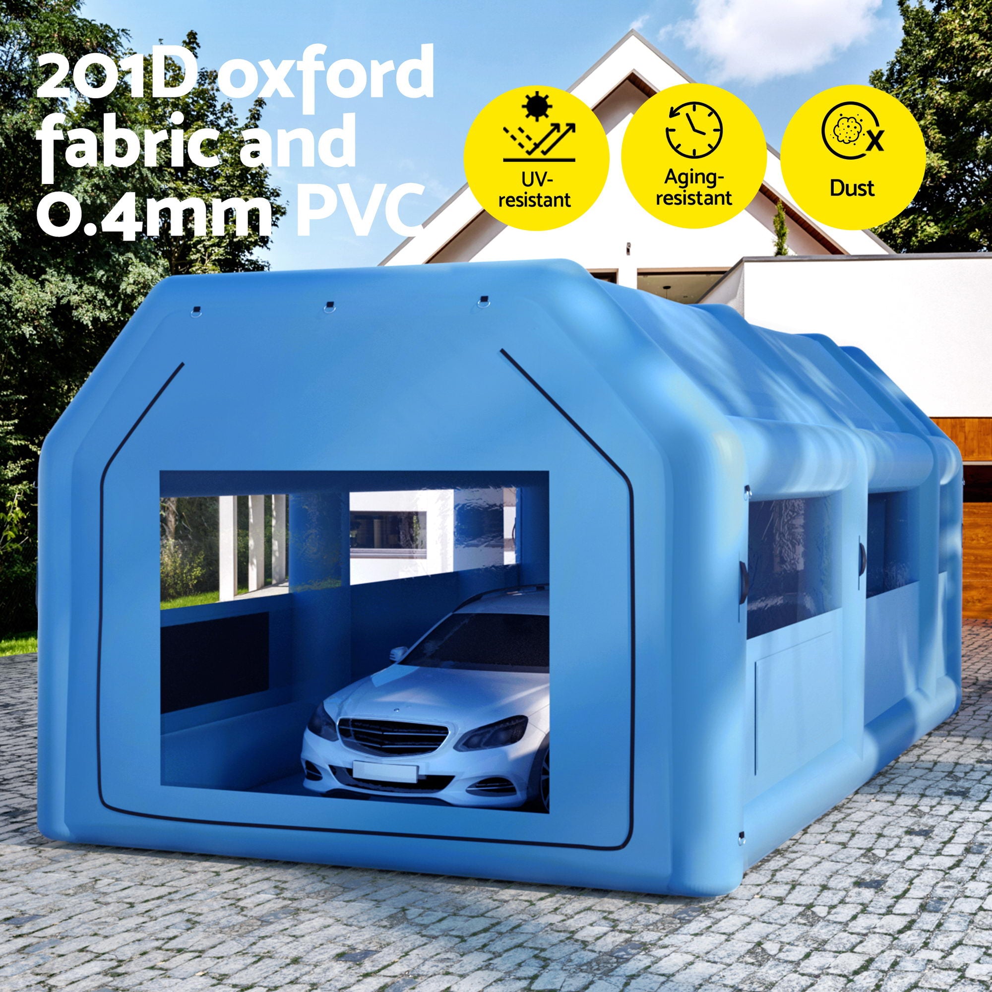 GIANTZ Inflatable Spray Booth Car Paint Tent 8.5x4.8m 2 Blowers Filter Mobile Garage Workstation SPRAY-BOOTH-8.5X4.8-NB-ABC
