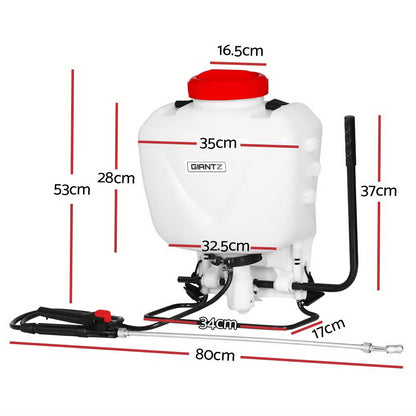 Giantz Weed Sprayer 15L Knapsack Backpack Garden Spray SPRAYER-15L-BACKPACK-WR
