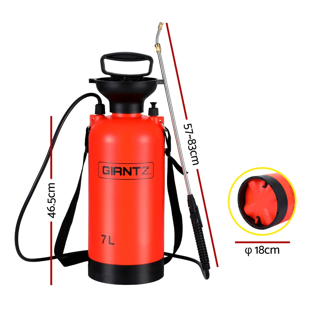 Giantz Weed Sprayer Pressure 7L Shoulder Garden Spray SPRAYER-7L-SHOULDER-OR