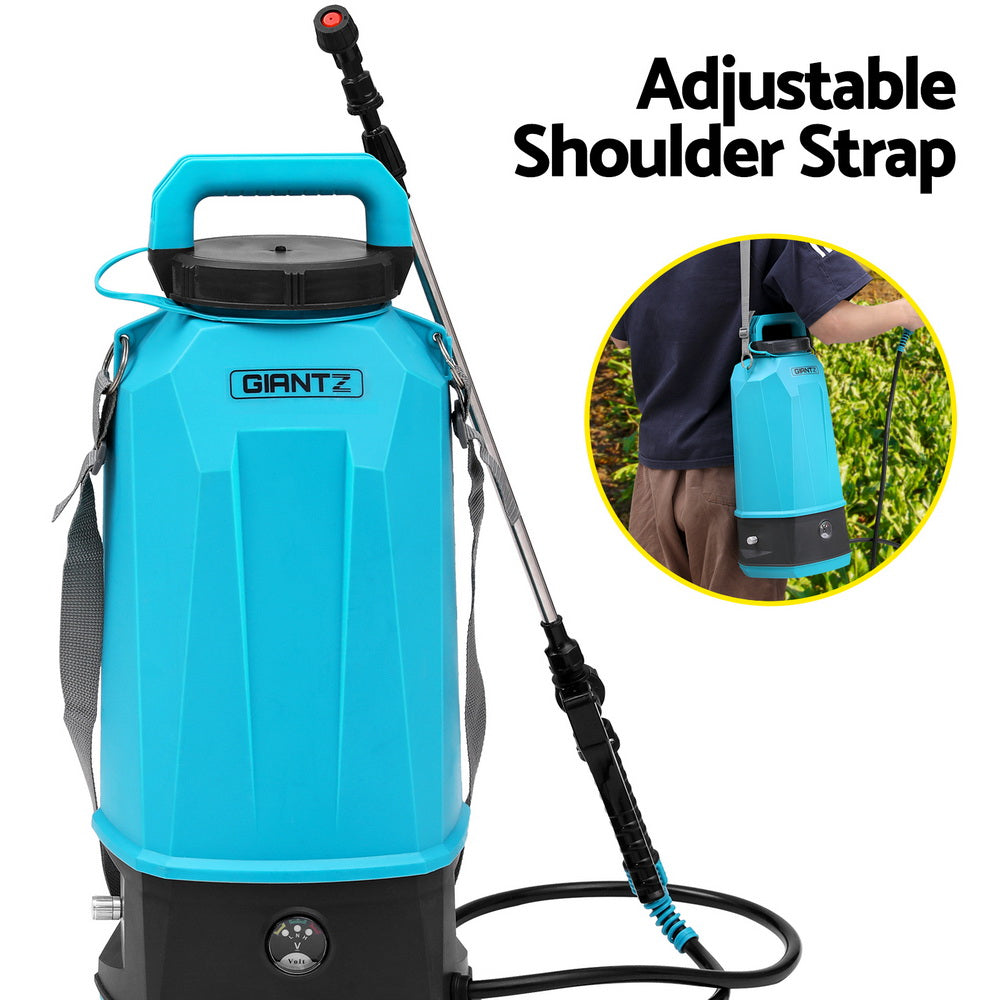 Giantz Weed Sprayer Pressure 8L Shoulder Pesticide SPRAYER-8L-12V-SHOULDER-BL