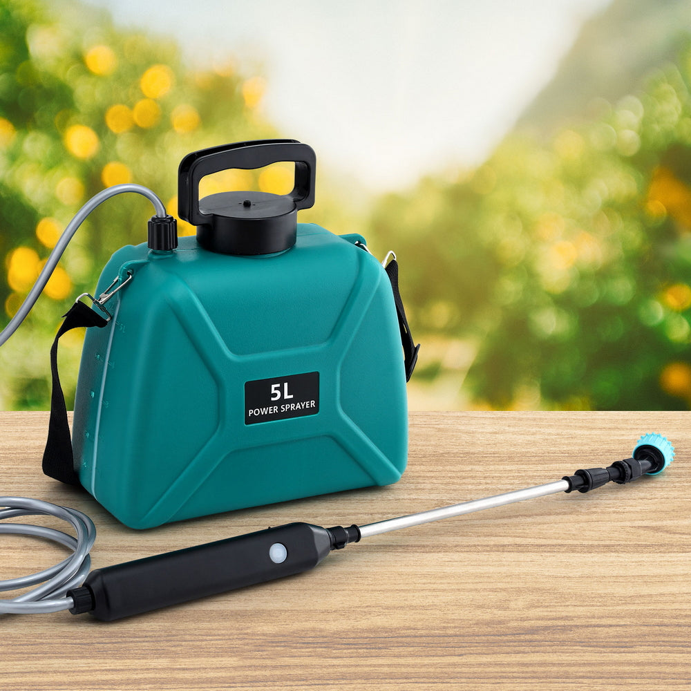 Giantz Weed Sprayer Garden Sprayer USB Charging Electric Shoulder Sprayer 5L SPRAYER-C-5L-GN