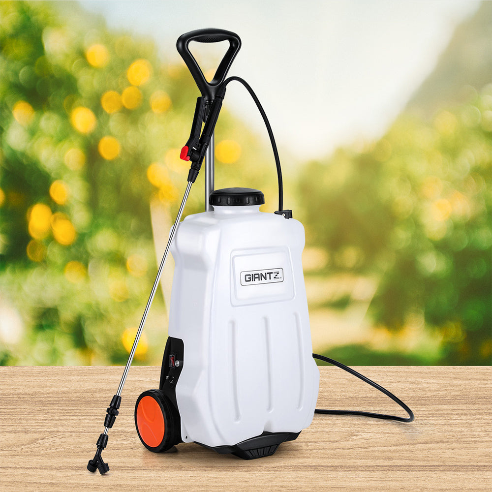 Giantz Weed Sprayer Electric 20L Backpack Trolley SPRAYER-CART-20L-BACKPACK-WH