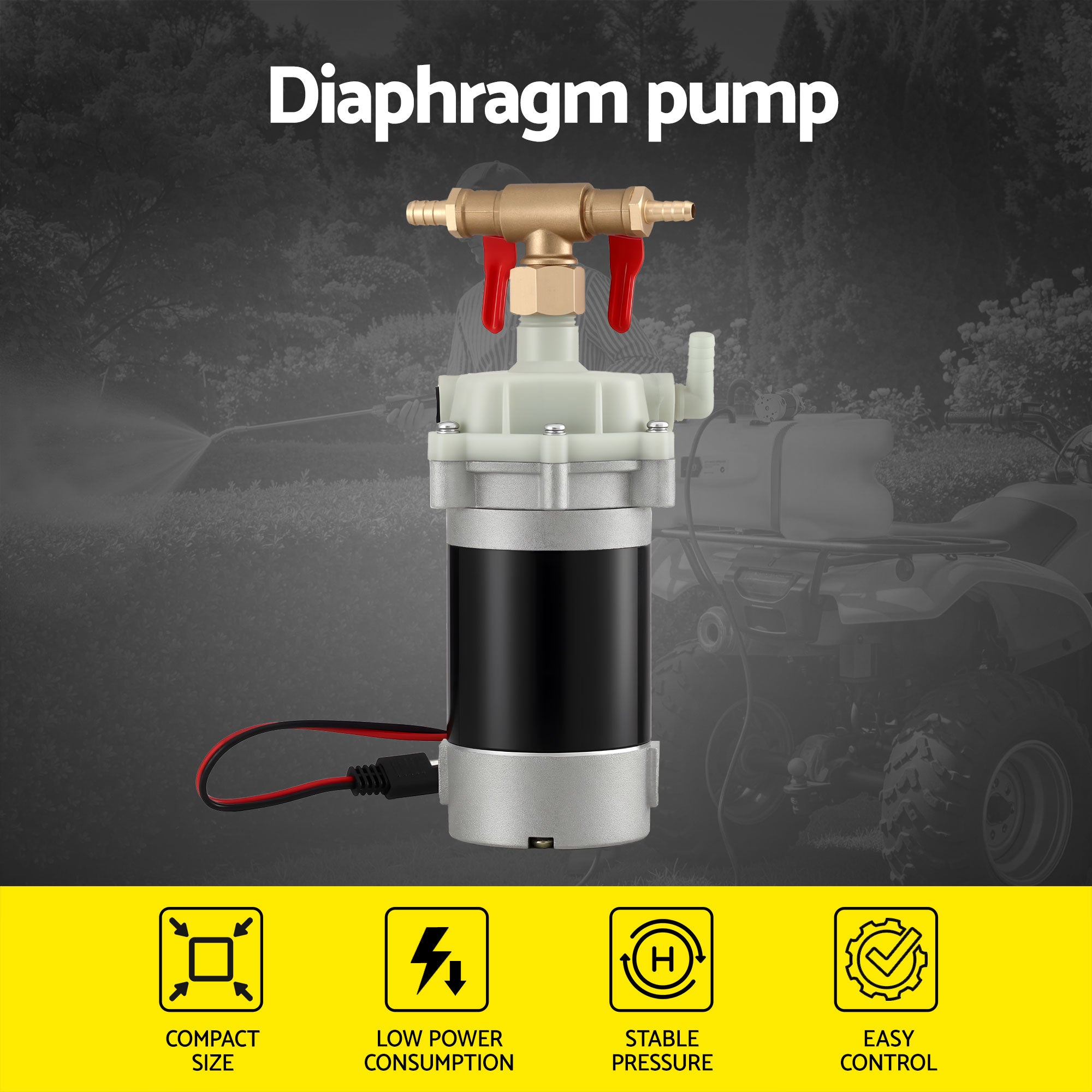 Giantz Garden Pump Sprayer Pressure Sprayer Pump 12V Diaphragm Sprayer Pump SPRAYER-PART-12VPUMP