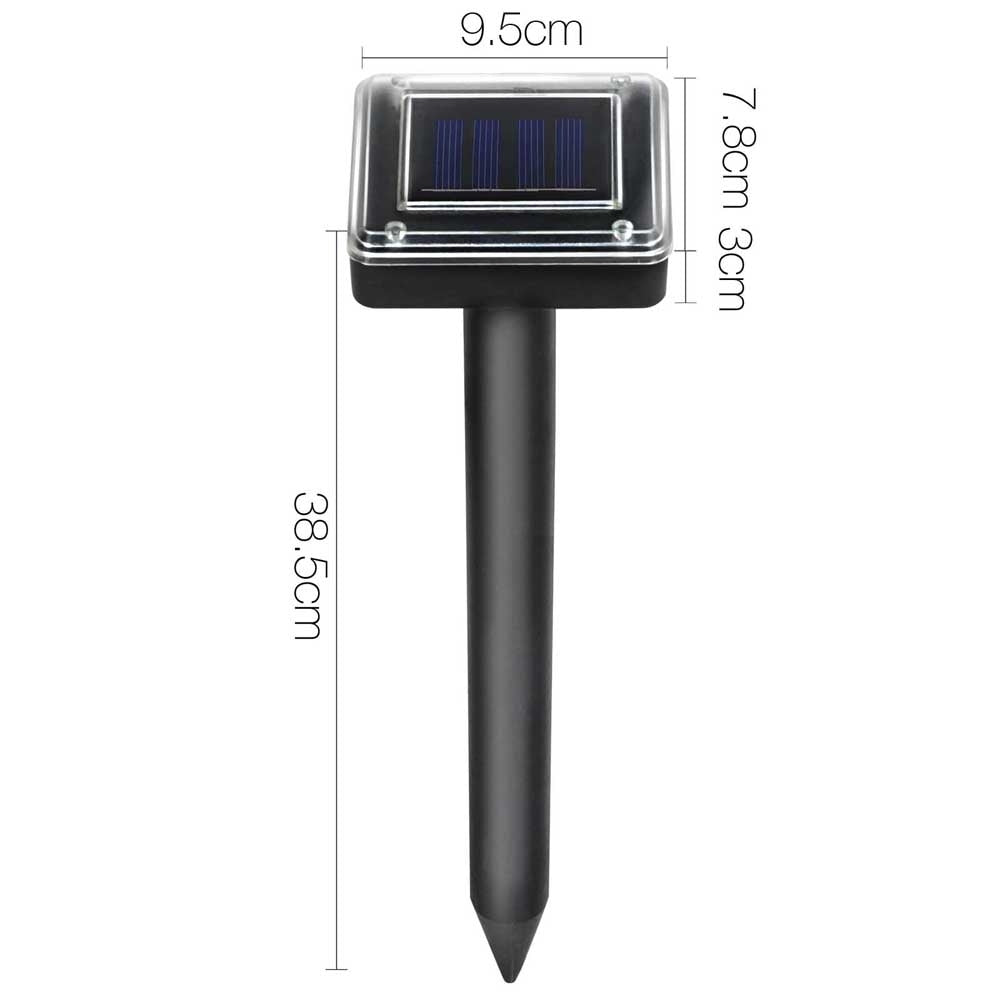 Gardeon Snake Repeller 20X Ultrasonic Solar Powered SR-SNAKE-BRI-20-BK-COM