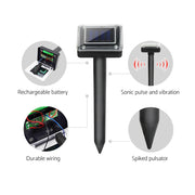 Vermitrap Set of 4 Ultrasonic Solar Powered Snake Repellent SR-SNAKE-BRI-4-BK