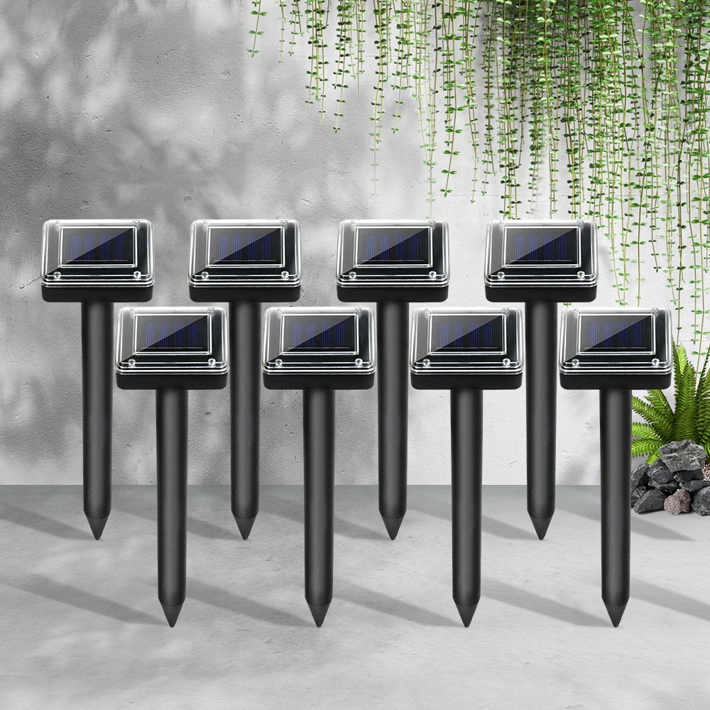 Gardeon Solar Snake Repeller 8X Multi Pulse Ultrasonic Powered Pest Repellent SR-SNAKE-BRI-8-BK-COM
