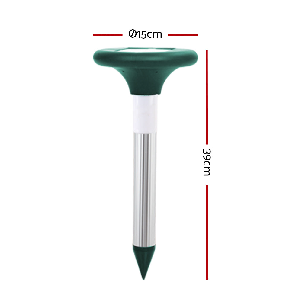 Gardeon Snake Repeller Set of 12 Solar LED Pulse Plus Ultrasonic Pest Rodent Repellent SR-SNAKE-DX-12-COM