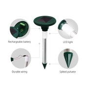 Gardeon 6X LED Solar Snake Repeller Pulse Plus Ultrasonic Pest Rodent Repellent SR-SNAKE-DX-6