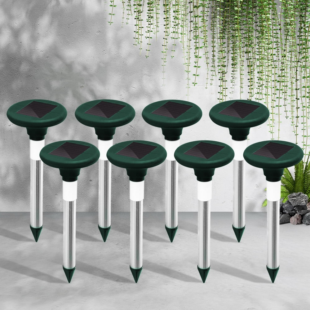 Gardeon Snake Repeller 8X Solar LED Pulse Plus Ultrasonic Pest Rodent Repellent SR-SNAKE-DX-8-COM