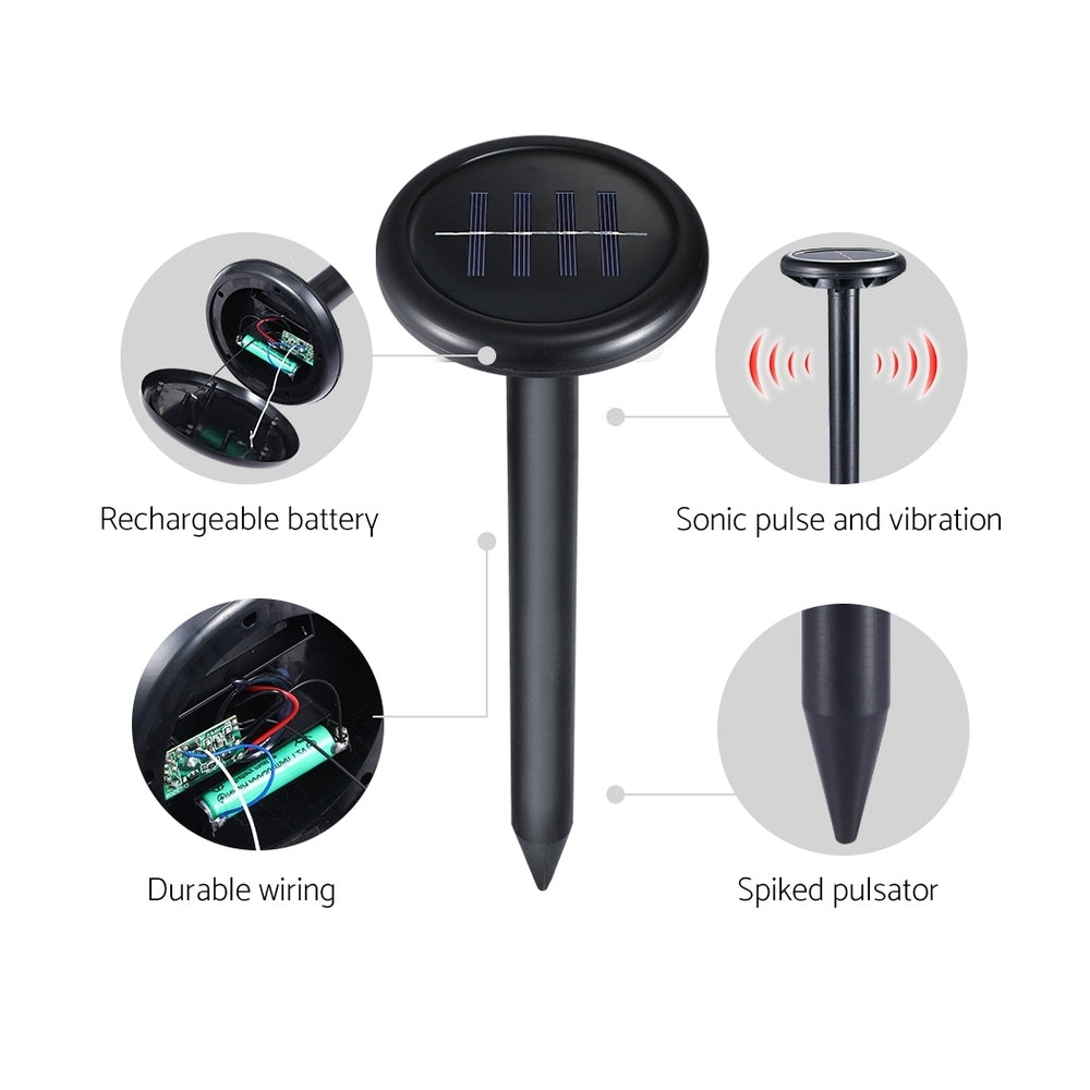 Gardeon Snake Repeller 8X Ultrasonic Solar Powered SR-SNAKE-NA-8
