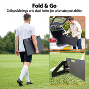 Everfit Soccer Rebounder Board 80cm x 30cm Football Rebound Wall with 2 Angles SRB-32-BK