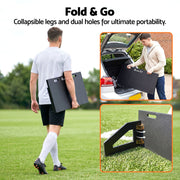 Everfit Soccer Rebounder Board 100x40cm Football Rebound Wall with 2 Angles SRB-40-BK
