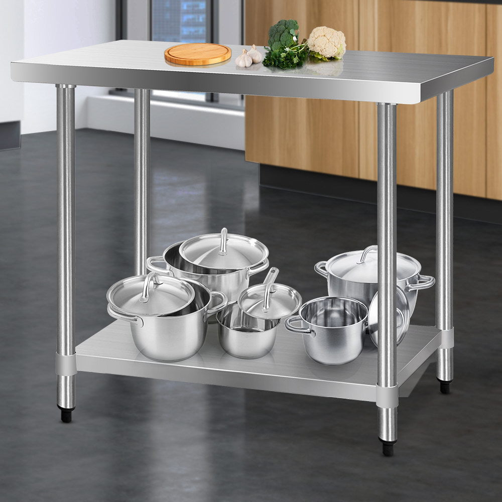 Cefito 1219x610mm Stainless Steel Kitchen Bench 304 SSKB-304S-48