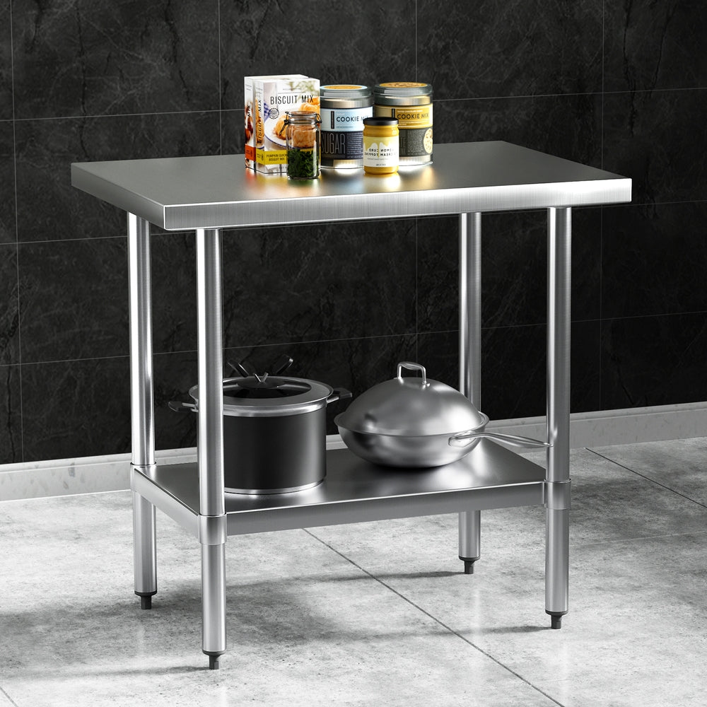 Cefito Stainless Steel Kitchen Benches Work Bench 910x610mm 430 SSKB-430S-36