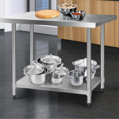Cefito 1219x610mm Stainless Steel Kitchen Bench 430 SSKB-430S-48
