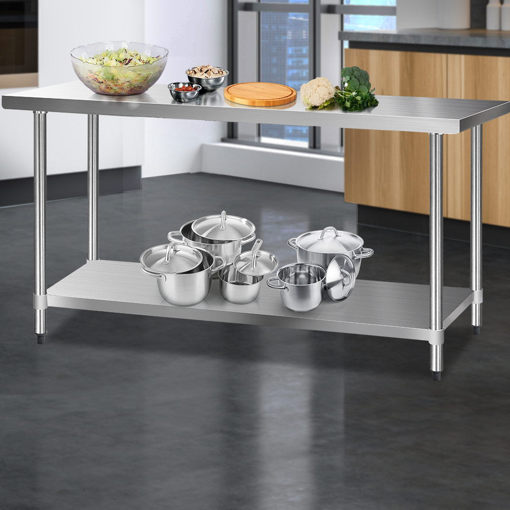 Cefito 1829x610mm Stainless Steel Kitchen Bench 430 SSKB-430S-72