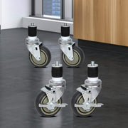 Cefito 4" Swivel Castor Wheels Stainless Steel Kitchen Bench Set of 4 SSKB-WHEEL-4