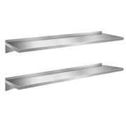 Cefito 2PCS 1200mm Stainless Steel Kitchen Wall Shelf Mounted Rack SSW-30120X2-SL