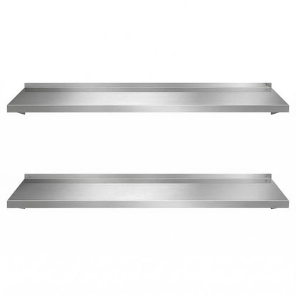 Cefito 2PCS 1200mm Stainless Steel Kitchen Wall Shelf Mounted Rack SSW-30120X2-SL