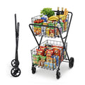 Emajin Foldable Shopping Trolley Cart ST-100L-2T-BK