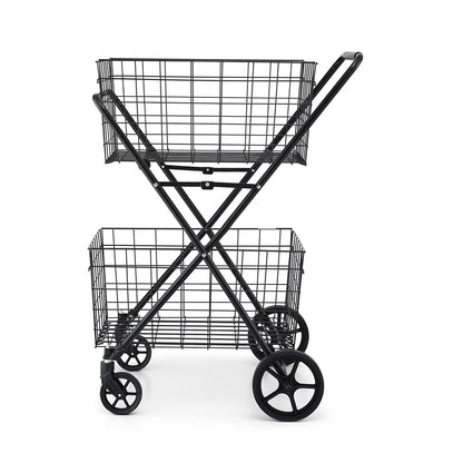 Emajin Foldable Shopping Trolley Cart ST-100L-2T-BK
